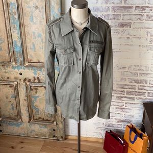 Elizabeth and James army green  shirt jacket